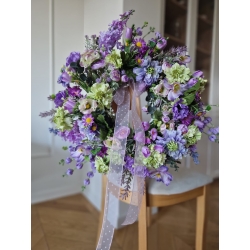 Wianek na drzwi wiosenny Lawendowa Bajka 50 cm